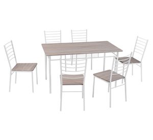 Comedor 6 sillas Said 76x140x80 cm