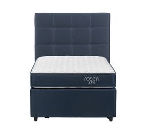 Diván Upline 1.5 plazas base normal + respaldo Issey azul