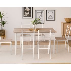 Comedor 6 sillas Said 76x140x80 cm