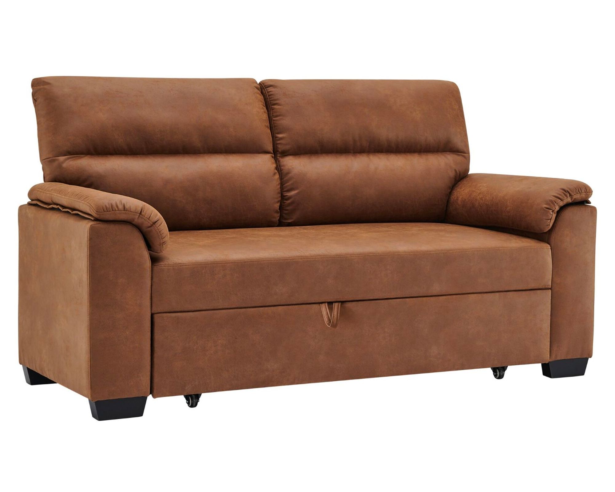 M+Design Sofá cama PU caramel