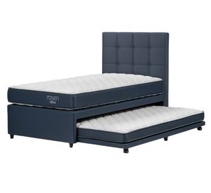 Diván Upline 1.5 plazas base normal + respaldo Issey azul