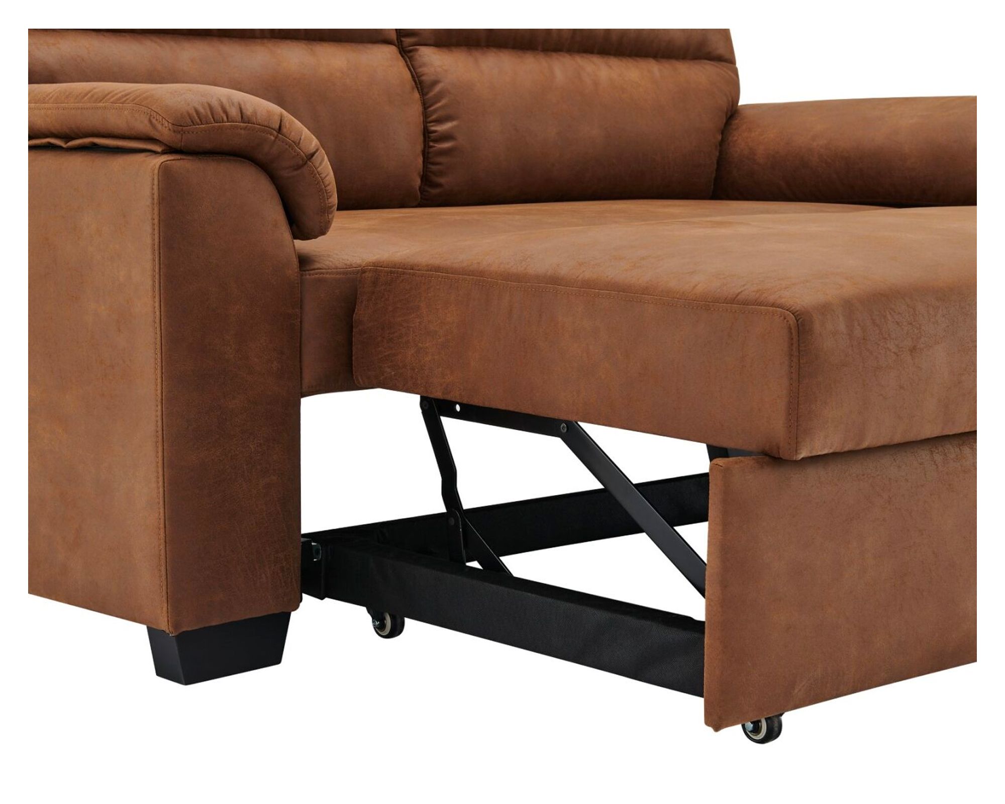 Sofá cama PU caramel | Easy.cl