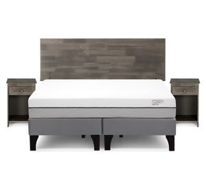 Cama europea 2 plazas base dividida Pratta + set Tabor