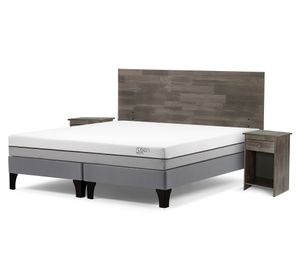 Cama europea 2 plazas base dividida Pratta + set Tabor