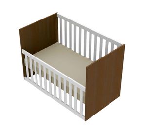 Cuna baranda ajustable Gabi blanco/café