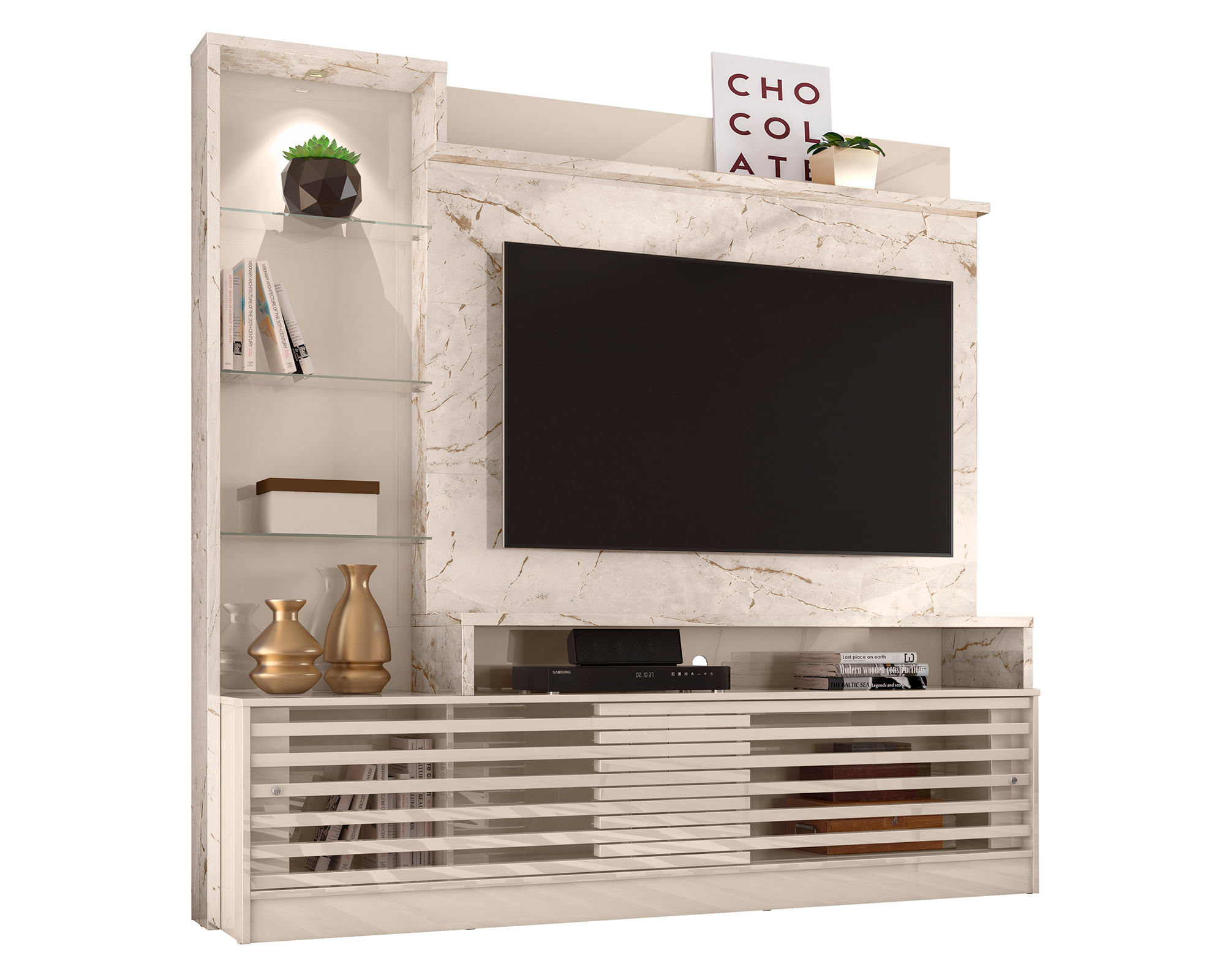 Altavisión Centro de entretenimiento Prime Calacata 55" blanco