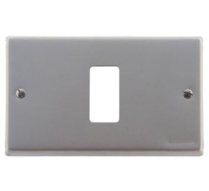 Placa aluminio oxidal 1 puesto Bticino