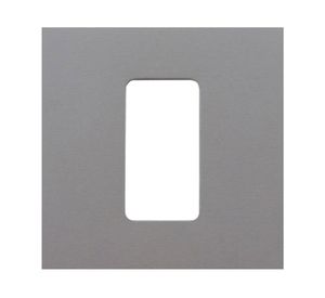 Placa aluminio oxidal 1 puesto Bticino