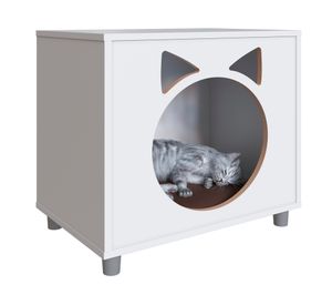 Velador para gato blanco 53x54x36 cm