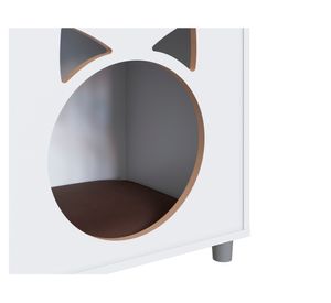 Velador para gato blanco 53x54x36 cm
