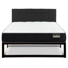 Cama metálica Iron Smart Belsogno Plus 1.5 plazas + respaldo Black