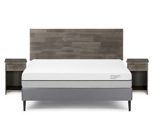 Cama europea 2 plazas Pratta + set Tabor grafito