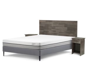 Cama europea 2 plazas Pratta + set Tabor grafito