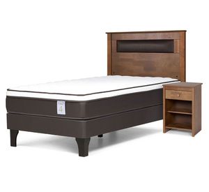 Cama europea 1 Plaza New style 4 Plus + set Ferrara