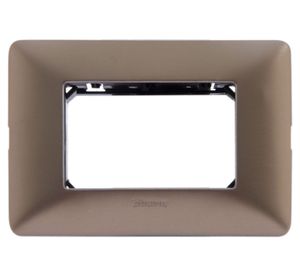 Placa para 3 módulos + soporte mátix Bticino