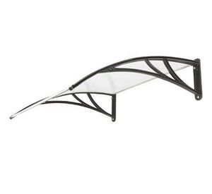 Alero listo protección policarbonato transparente Curvo 100x120 cm