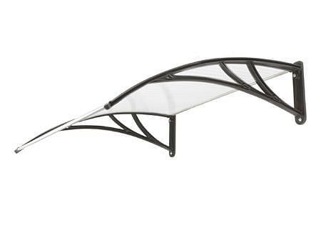 Alero Protección PVC transparente Curvo 100x120 cm