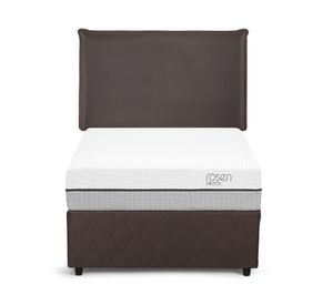 Diván cama 1.5 plazas Pratta + respaldo Maurice chocolate
