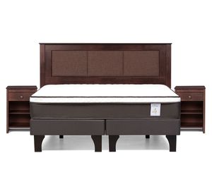 Cama europea king New style 4 Plus base dividida + set Rachel