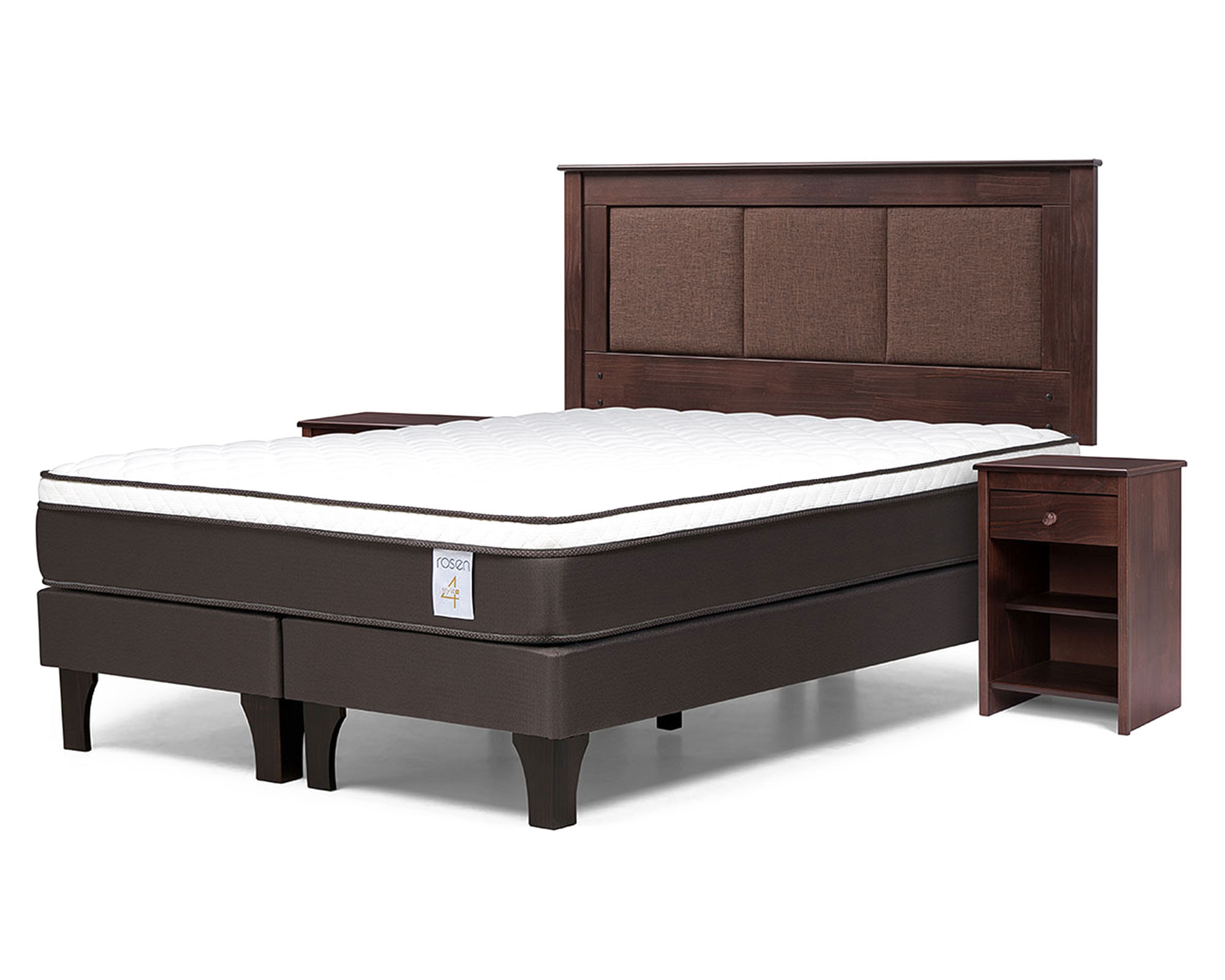 Cama Europea King New Style 4 Plus Base Dividida Rosen
