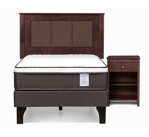 Cama 1 .5 plazas New Style 4 Plus + set Rachel