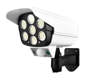 Aplique LED solar Cámara Vigilancia con control remoto blanco