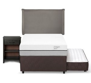 Diván cama 1.5 plazas Pratta + set Maurice gris
