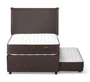 Diván Ergo T 1.5 plazas + respaldo Maurice chocolate