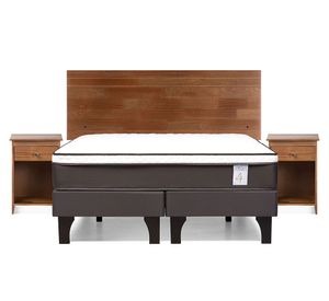 Cama europea 2 plazas New Style 4 plus base dividida + set Tabor café