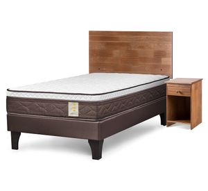 Cama europea 1.5 plazas New Style 4 plus + set Tabor café