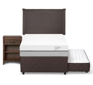 Diván cama 1.5 plazas Pratta + set Maurice chocolate