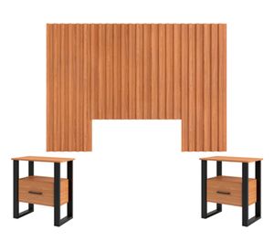 Respaldo TW151 + 2 veladores f37 café