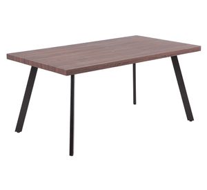 Comedor 6 personas Toledo madera oscura 75x160x90 cm