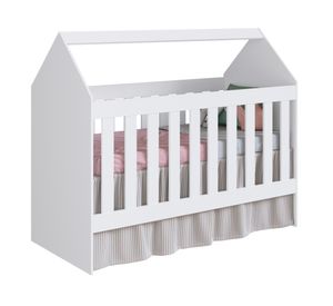 Cuna casita 60 montessori blanca