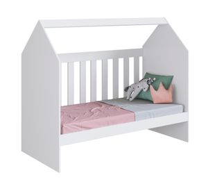 Cuna casita 60 montessori blanca