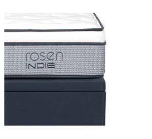 Boxet Indie 1.5 plazas + respaldo Issey azul + velador