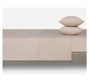 Juego sábanas Lisa arena 2 plazas 180 hilos