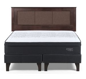 Cama europea Tempo 2 plazas base dividida + respaldo Rachel