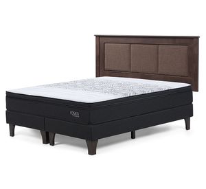 Cama europea Tempo 2 plazas base dividida + respaldo Rachel