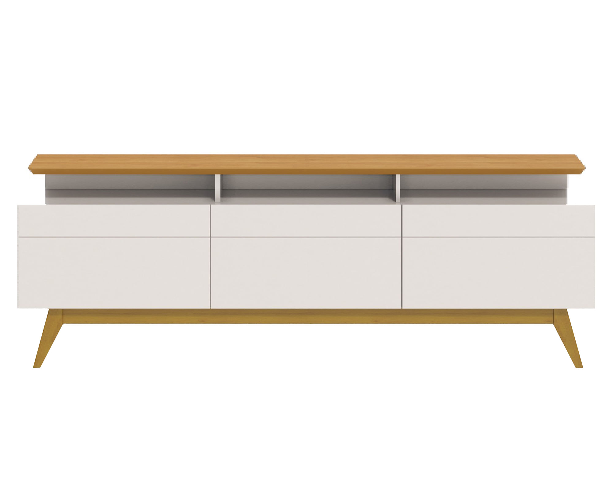Be Design Rack TV blanco miel 63.5x180.2x40.3 cm