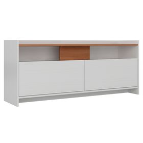 Rack TV 55" Rk 2120 blanco café claro