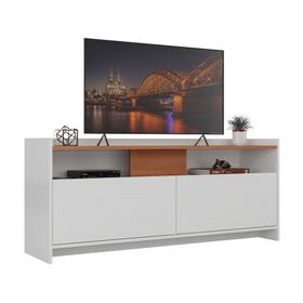 Rack TV 55" Rk 2120 blanco café claro