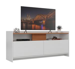 Rack TV 55" Rk 2120 blanco café claro
