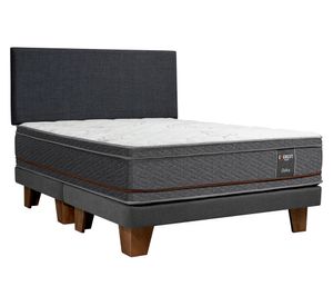 Cama europea 2 plazas x 190 cm Everest Cooper base dividida + respaldo