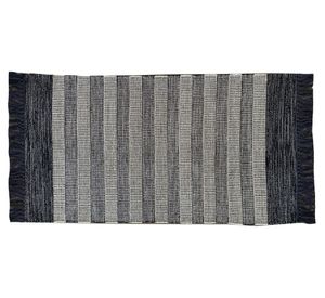 Alfombra grande Kalu algodón negro 160x230 cm