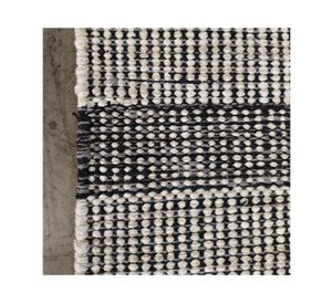 Alfombra grande Kalu algodón negro 160x230 cm