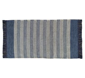 Alfombra grande Kalu algodón azul 160x230 cm