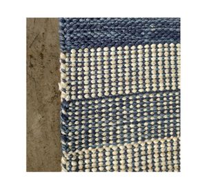 Alfombra grande Kalu algodón azul 160x230 cm