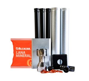 Kit instalación pellet Premium acero inoxidable negro Alcazar