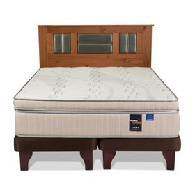 Cama europea Máximo Cobre 2 plazas base dividida + respaldo Lorraine